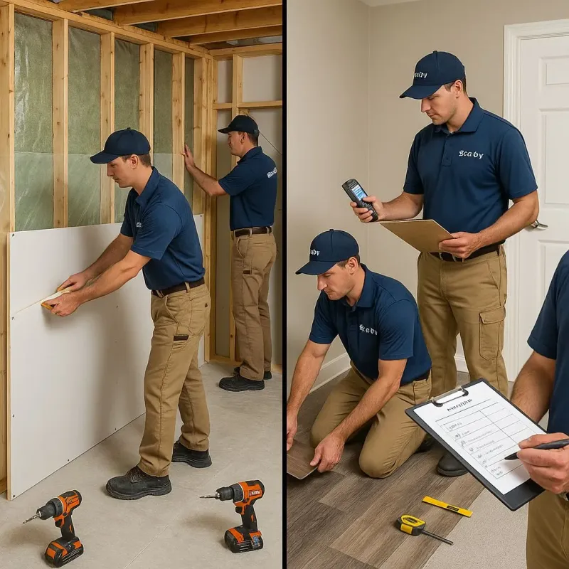 Repairs and Reconstruction process in Big Bend, WI